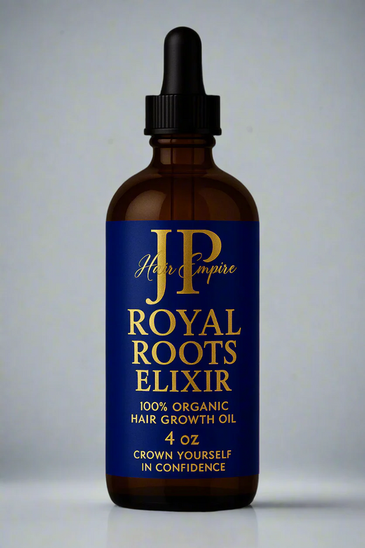 Bottle of JP Royal Roots Elixir hair growth oil 8oz