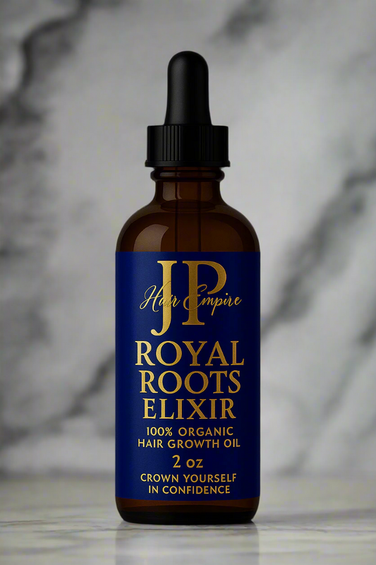 Bottle of JP Royal Roots Elixir hair growth oil 2oz